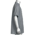 thumbnail image 4 of Douhoow Men Short Sleeve Turndown Collar Solid Shirts Summer Casual Loose Soft Plain Tops M-3XL, 4 of 6