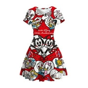 Robe de bébé belle robe élégante fête robe de noël robe pour enfants robe de princesse cadeau d'anniversaire Disney Mickey Mouse