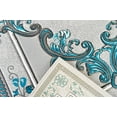 thumbnail image 4 of Glamour Thick Plush Oriental Area Rug Traditional Carpet Floral Medallion Design-206 (6'6"x9'2",Grey-Turquoise), 4 of 11