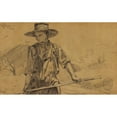 thumbnail image 2 of Winslow Homer 18x13 Black Ornate Wood Framed Double Matted Museum Art Print Titled - Haymaking (1864), 2 of 5