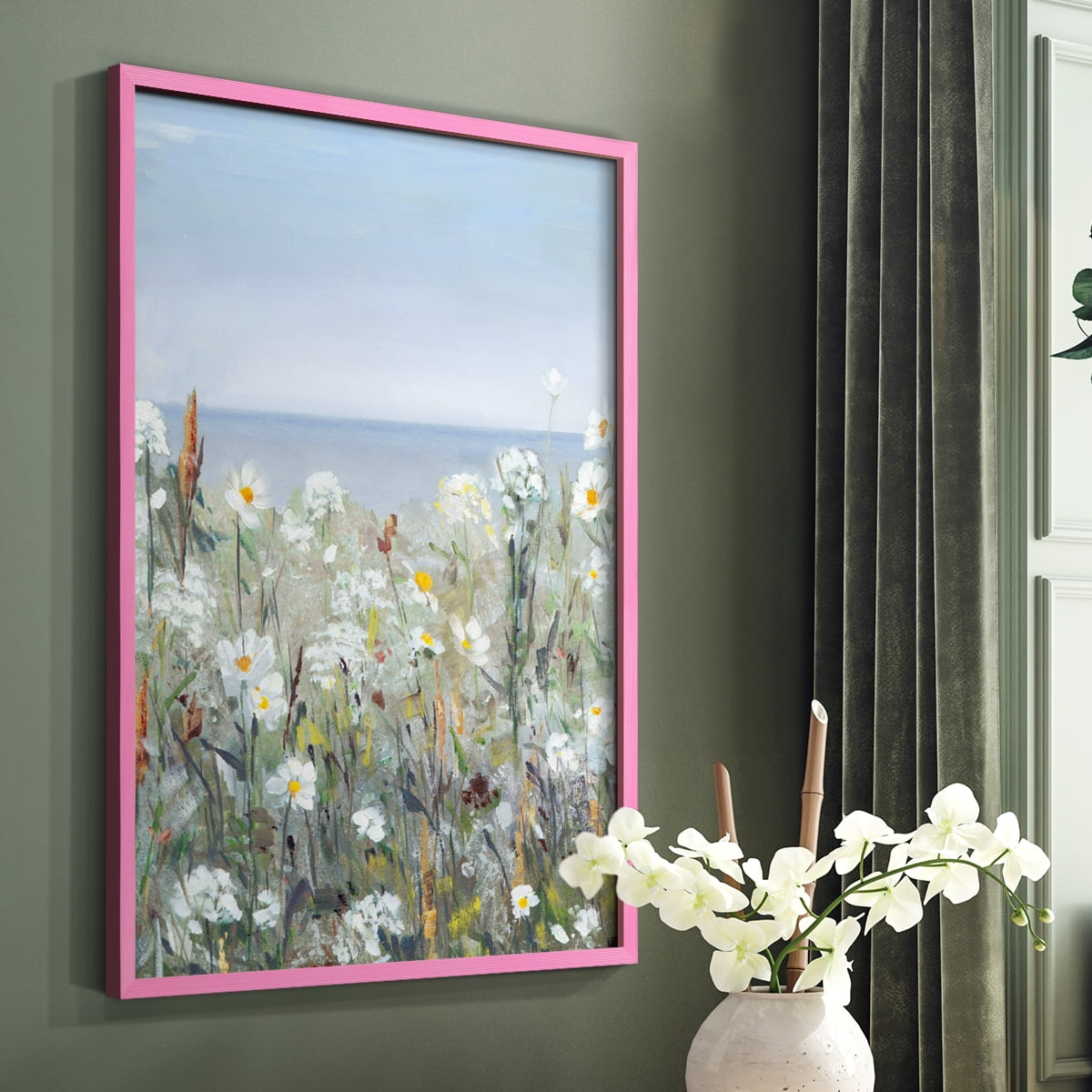 Wild Sea Breeze I Framed Print in Pink Solid Wood 8 x 10 Framed Print