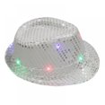 thumbnail image 1 of EIMELI Chapeau Fedora à Sequins Mode Western, 1 of 6