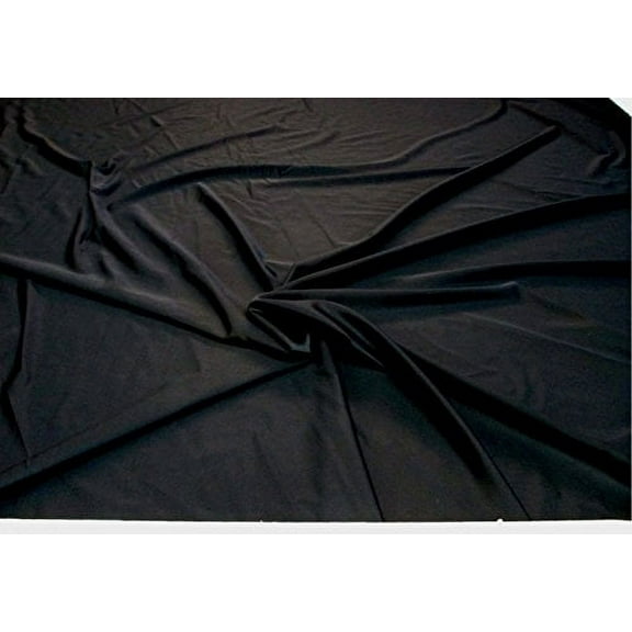 Payless Fabric 60" Nylon Spandex Apparel Fabric By the Yard, Black