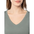 thumbnail image 5 of Athletic Works Women's Core Active Texture Knit Short Sleeve V-Neck T-Shirt, Sizes XS-XXXL, 5 of 8