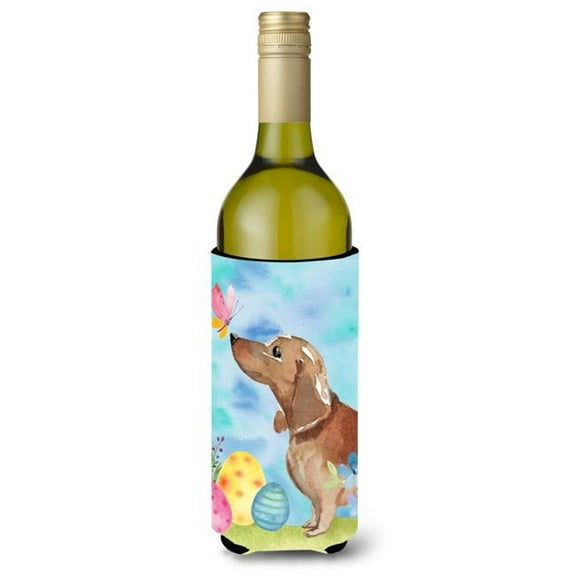 Red Tan Dachshund Easter Wine Bottle Beverge Insulator Hugger