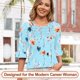 thumbnail image 2 of Tops Blingfit Dressy para mujer, manga 3/4, casual, de negocios, XL, 2 of 5