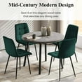 thumbnail image 5 of NORDICANA 5 PCS Dining Room Table Set, Grey Kitchen Table with 4 Dark Green Velvet Living Room Chairs Set, 5 of 11