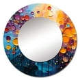thumbnail image 2 of Designart "Light Dance" Abstract Collages Rund Mirror For Wall Decor - Large Multi-Color Round Print Mirror - Round Coastal Mirror 23" x 23" Inch - Wall Mounted Round Large Mirror, 2 of 5