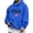 Blue, variant on Men's USA American Flag Print Hoodie, Drawstring Kangaroo Pocket Long Sleeve Pullover Sweatshirt, Loose Soft Cotton Casual Hooded Top, Fall Winter Patriotic Daily Lounge Workout Hoodies for Men