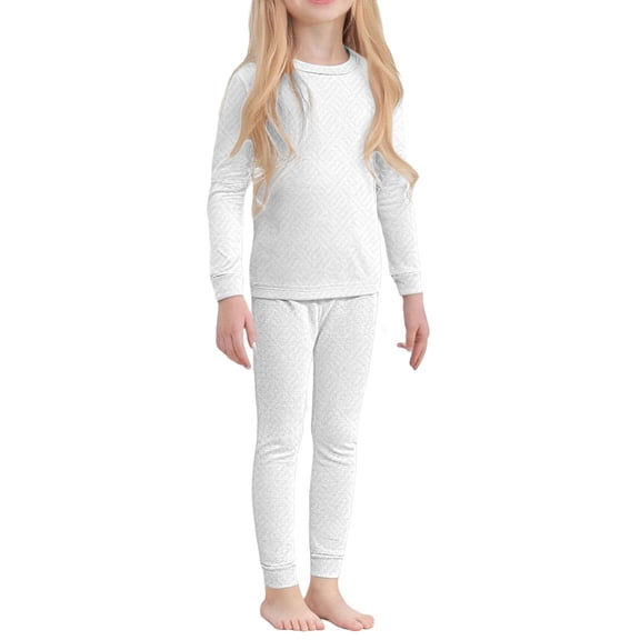 Mercatoo Girls Thermal Underwear Set Kids Long J𝐨h𝐧s Warm Top and Bottom Set Base Layer for Cold weather/skiing Solid Gradient