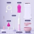 thumbnail image 4 of DEA Electric Bottle Brush Cleaner, Portable Baby Bottle Washer, Travel Bottle Cleaner Brush Set with Silicone Bottle & Nipple & Straw Brush(Purple), 4 of 14