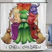 Halloween I Smell Children Shower Curtain for Bathroom Fall Autumn Home Decor Waterproof Fabric with 12 Hooks 72"x72"