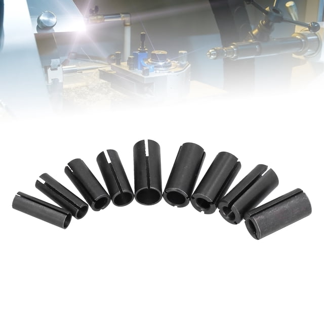 Adaptador de portabrocas de broca de enrutador de 9 piezas convertidor de adaptador de enrutador de controlador de portabrocas de enrutador de acero al carbono para máquina ANGGREK Otros