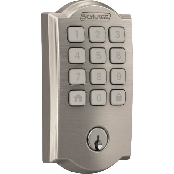 Schlage Arrive Camelot Satin Nickel Smart WiFi Deadbolt