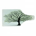 thumbnail image 1 of Tree of Life Cutting Board, Big Old Leaves and Branches Nature Growth Ecology Themed Art, Decorative Tempered Glass Cutting and Serving Board, Wine Bottle Shape, Black White Green, by Ambesonne, 1 of 1