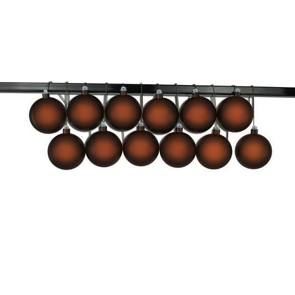 12 Pack 60mm 2.5" Matte Copper Ball Ornament UV Coated with Wire