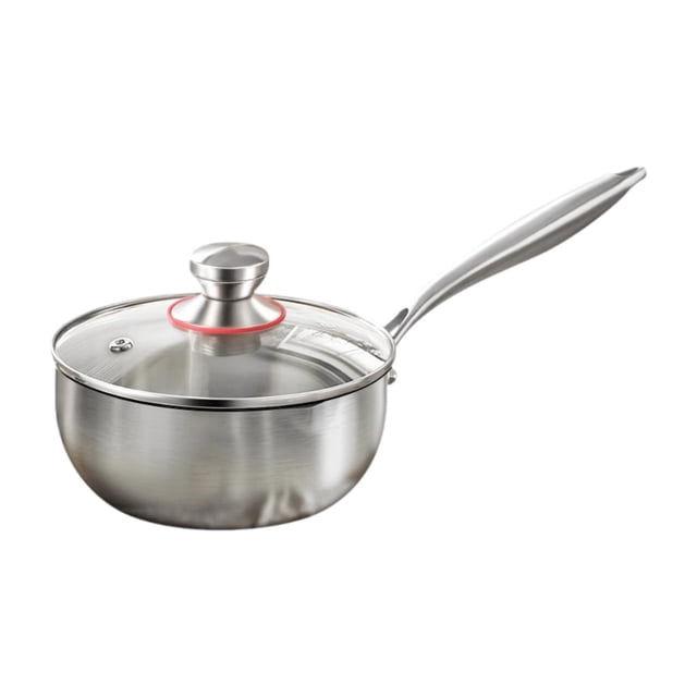 Cacerola de acero inoxidable Soledad pequeña 16 cm Con tapa para cocinar fideos y derretir chocolate