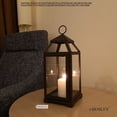 thumbnail image 4 of Hosley 14-Inch High Large Clear Glass Iron Classic Style Lantern Elegant Candle Holder, 4 of 5