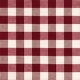 thumbnail image 5 of PowerSellerUSA French Door Curtain, Elegant Buffalo Plaid Curtains for Front Door, Classic Farmhouse Country Decor Plaid Gingham Checkered Design Door Curtains, 54" W x 40" L Single Panel, Burgundy, 5 of 7