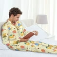 thumbnail image 6 of Haiem Colorful Cartoon Snail Pattern Men’s Long-sleeve Sleepwear,Sleepwear Set,2-piece Loungewear Set,Soft PJs Comfy Nightwear with Pockets-X-Large, 6 of 7