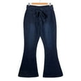 thumbnail image 6 of UTTOASFAY Woman Pants Fashion Ladys High Waisted Lacing Pants Stretch Wide Leg Jeans Bell-Bottomed Pants Blue 12(XXL), 6 of 9