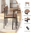 thumbnail image 6 of AENKYO 5-Piece Dining Table Set for 4, Walnut Wood Top Kitchen Table with 4 Chairs, Space Saving for Small Spaces, 6 of 8