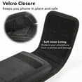 thumbnail image 4 of For Motorola Moto G Stylus 2023 (5G and 4G) Pouch Case Universal Vertical Canvas Built in Credit Card ID Slot and Belt Clip Loop Holster Cell Phone Holder Cover - Black, 4 of 7