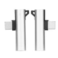 thumbnail image 4 of Adaptador de audio USB C a 3,5 mm, 2 unidades, 2 en 1, carga de audio, conector USB C a conector de audio ABS, para teléfono, tableta, color plateado, 4 of 14