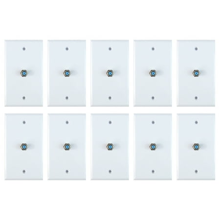 10pcs 1 Port Satellite Wall Plate RCA Coax Cable Jack DIRECTV (Best Directv Package Review)