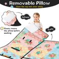 thumbnail image 3 of Pioneer Flower Floral Print Pattern Toddler Nap Mat for Teens Preschool Daycare, Teens Sleeping Mat Bag, Toddler Sleeping Bag with Pillow, 3 of 6
