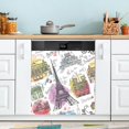 thumbnail image 5 of Coolnut Beautiful Eiffel Tower Dishwasher Magnet Cover 23"Wx26"H , Farmhouse Kitchen Dishwasher Cover Magnetic Appliance Covers Door Stickers for Kitchen Home Cabinet Decals, 5 of 6