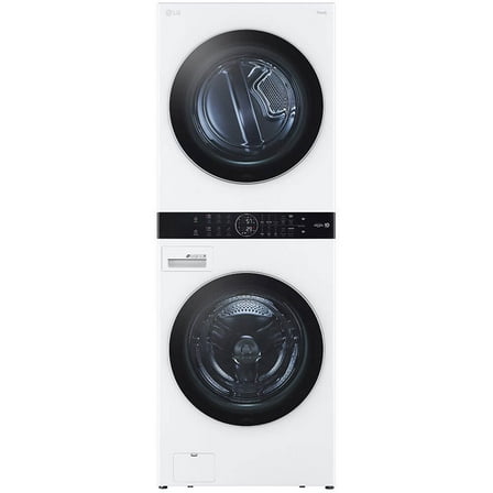 LG WKGX201HWA 27 inch White WashTower Laundry Center with 4.5 cu. ft. Washer and 7.4 cu. ft. Gas Dryer