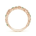 thumbnail image 2 of ANGARA Natural Nature Inspired Round Emerald & Diamond Vine Ring in 14K Rose Gold for Women (Size-1.3mm) | May Birthstone, Birthday, Anniversary, Jewelry Gift for Women | Natural Emerald Ring, 2 of 10