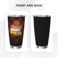 thumbnail image 3 of Taza térmica duradera de acero inoxidable 304 con tema del equipo de fútbol de los Browns con tapa y pajita Taza térmica de acero inoxidable de 20 oz Taza para automóvil Adecuada para bebidas frías y, 3 of 8