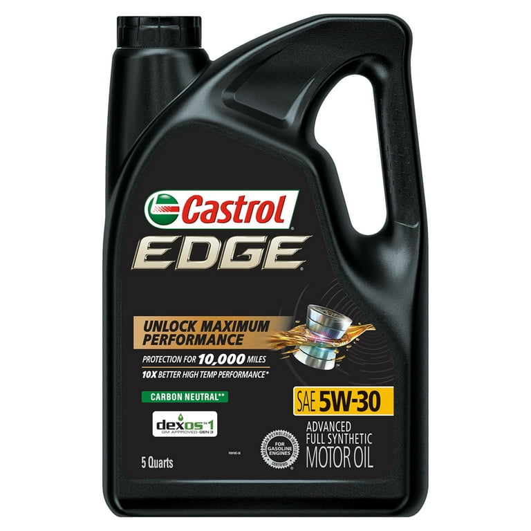 CASTROL EDGE 5W-30 Advanced Full Synthetic Motor Oil, 5 Quarts in