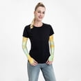 thumbnail image 5 of Bingfone Farmers Gardening Sleeves Sun Protection Arm Cooling Sleeves for Women Men with Thumb Hole - Yellow With Teal Marble, 5 of 7