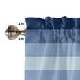 thumbnail image 5 of Half Window Curtain 36 Inches Long, Navy Blue Ombre Window Treatment Curtain Drapes, Gradient Navy Blue Woods Farmhouse Small Tier Curtains for Bathroom Over Sink, 27.5"x36", 2 Panels, 5 of 7