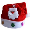 thumbnail image 2 of LED Santa Hats Christmas Holiday Hats for Adults and Kids Winter Plush Xmas Santa Hats Cap for Christmas New Year Festive Party Supplies, 2 of 5