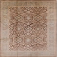 thumbnail image 1 of Ahgly Company Machine Washable Indoor Square Industrial Modern Dark Salmon Pink Area Rugs, 4' Square, 1 of 7