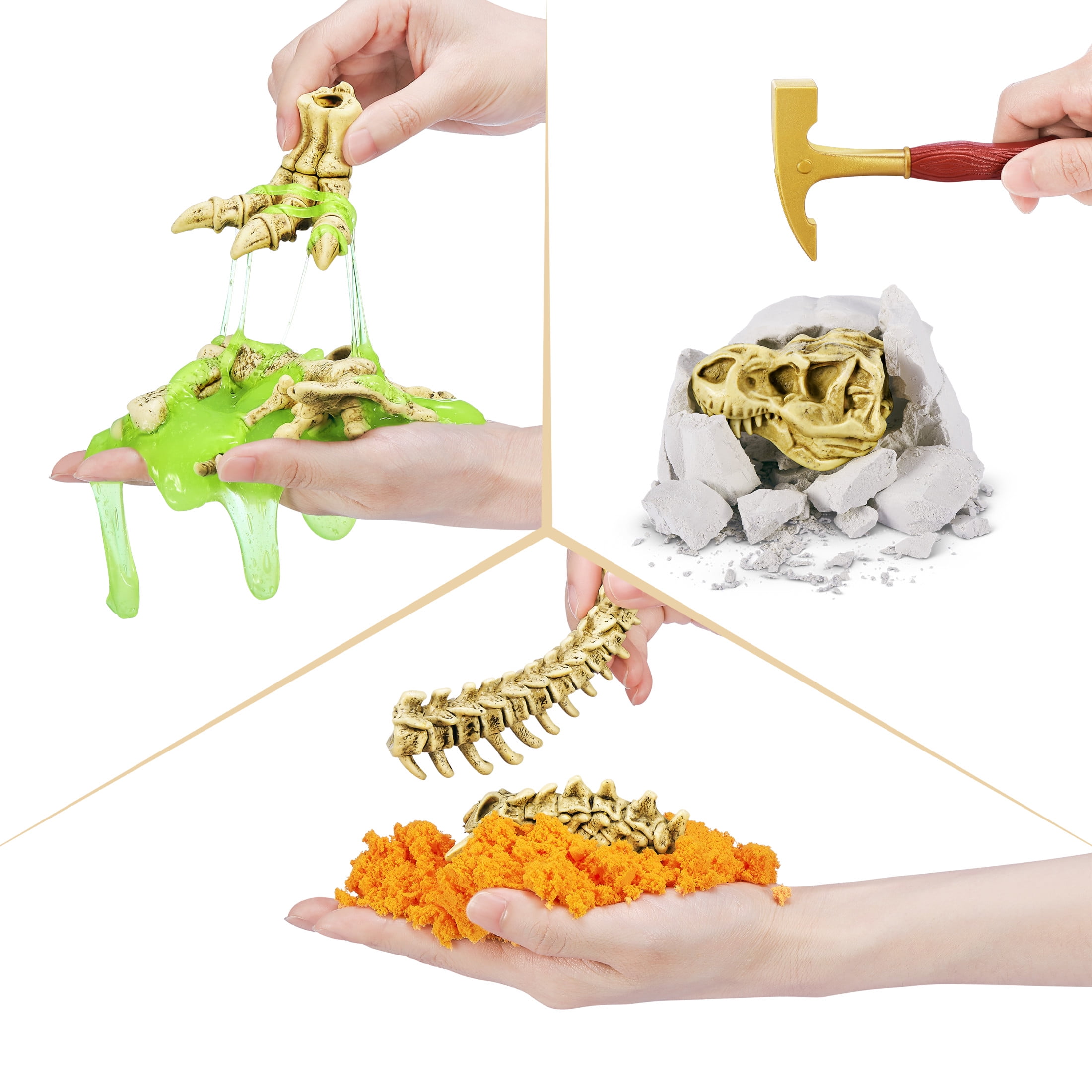 Robo Alive Mega-Dino Fossil Find by ZURU Boys 4-8 Dig and Discover - T-rex and Brontosaurs - STEM -Excavate Prehistoric Fossils, Educational Toys, Great Science Kit Gift for Girls and Boys