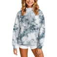 thumbnail image 4 of Atogsazn Kids Boys 1/4 Zip Sweatshirt Childrens Casual Tie Dye Long Sleeve Pullover Sweater Fall Winter Outerwear Gray 13-14 Years Fashion, 4 of 9