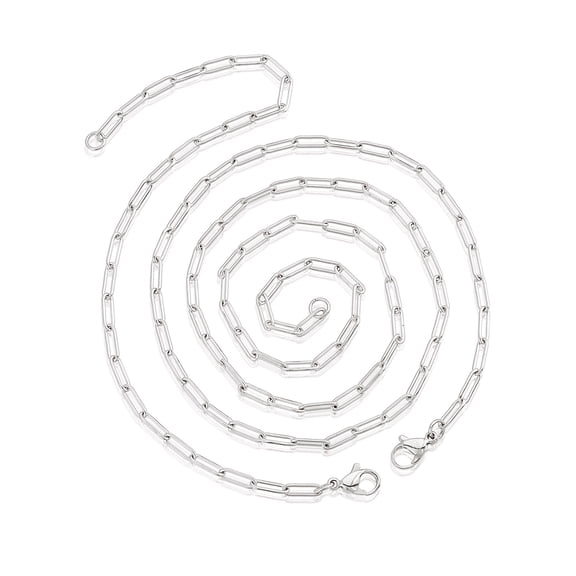 ELYA Jewelry Women's Adjustable Paperclip Necklace and Bracelet Set - Mini