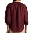 thumbnail image 2 of LAUREN Ralph Lauren Shantung Blouson-Sleeve Blouse Vintage Burgundy Sz S, 2 of 2