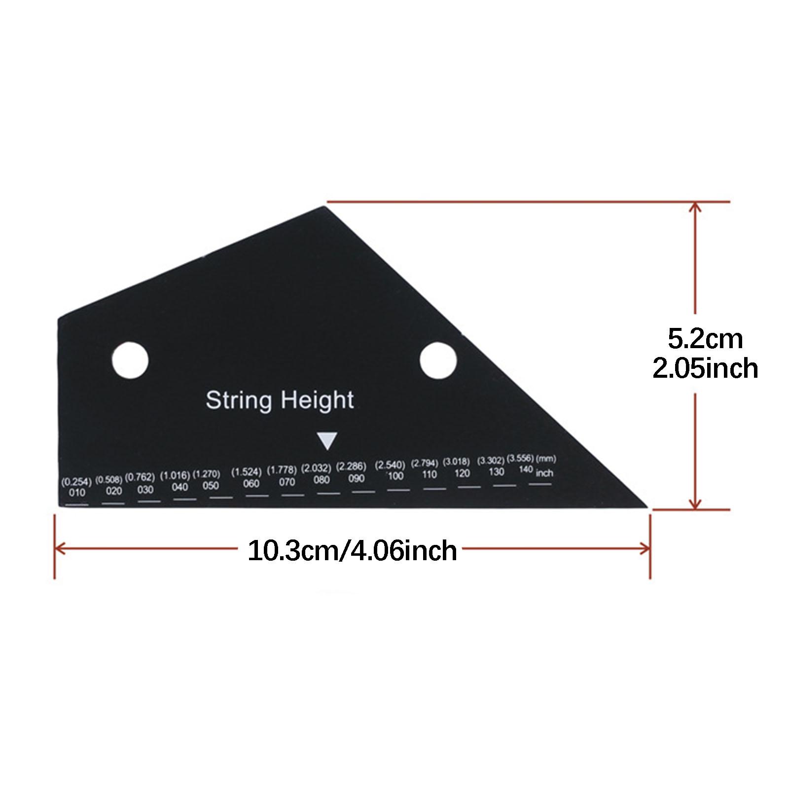 3 Pieces Guitar String Action Gauge Ruler Luthier Card Stainless Steel Material for Electric Acoustic Classical Guitar