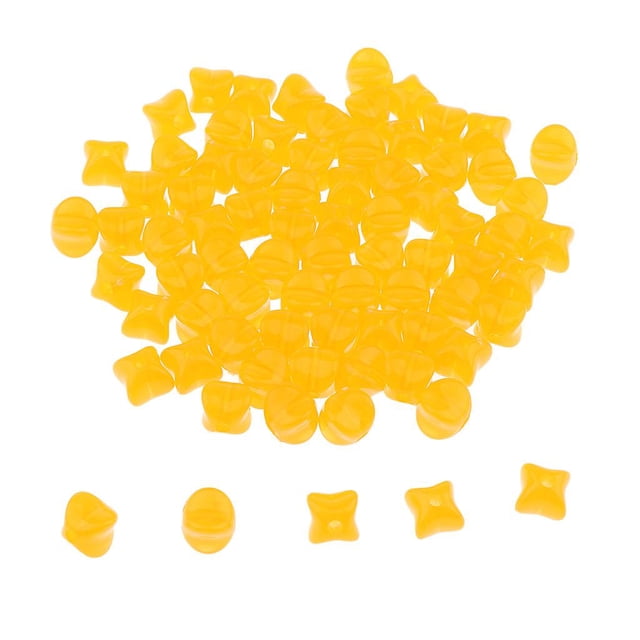 Accesorios de ropa Zulema 100g Perlas sueltas acrílicas cuadradas naranja