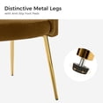 thumbnail image 3 of Tina's Home Velvet Dining Chairs Set of 2 Upholstered Wingback Side Chairs Living Room Kitchen Golden, 3 of 8