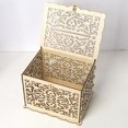 thumbnail image 3 of CIMAXIC wedding Wood Wedding Storage Box Flower Box for Wedding Party Gathering (One Key, 12 Rubber Rings, Small Size),9.84"X7.87"X7.2", 3 of 4
