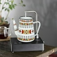 thumbnail image 4 of Pichet à Café en Émail 1,2 L pour Verser du Lait et de l'Eau, Pichet, Théière Barista, Bouilloire pour Cuisinière à Gaz et Cuisinière à Induction A,1 * Bouilloire,Rouge Blanc à Pois, 4 of 9