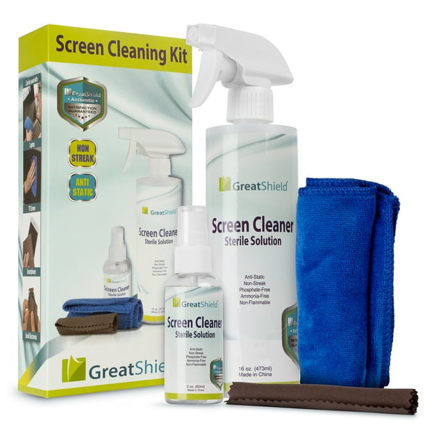GreatShield Universal Screen Cleaning Kit, Large Blue Microfiber Cloth