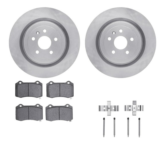 Dynamic Friction Company Rear Brake Rotors with 5000 Advanced Brake Pads includes Hardware 6512-47217